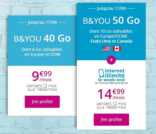 Séries Spéciales en promo B&You