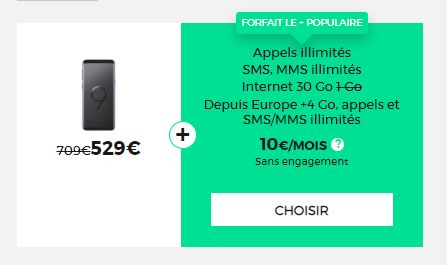 Samsung Galaxy S9 en promo chez RED by SFR