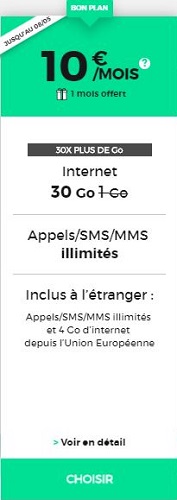 Forfait RED by SFR 10€