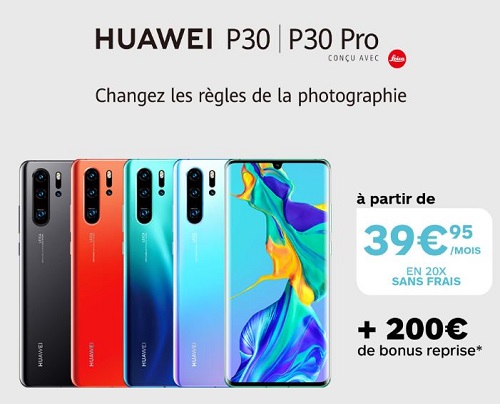 Boulanger Opération spéciale Huawei P30