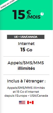 Forfait RED by SFR 15 euros