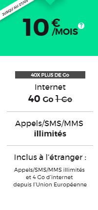 Forfait RED by SFR 40Go