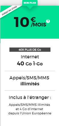 Forfait RED by SFR 40 Go