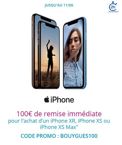 100 euros de remise iphone Bouygues Telecom