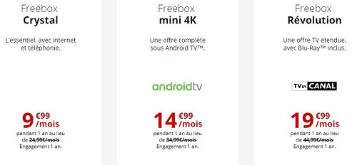 Toutes les Freebox en promo