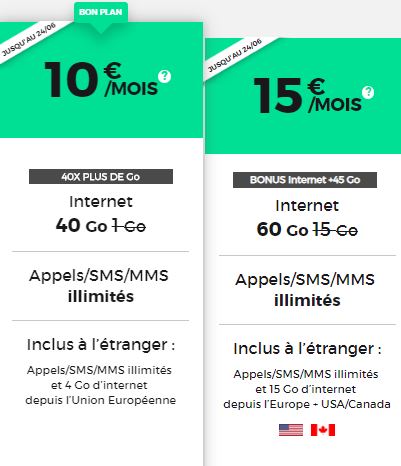 Forfaits RED en promo