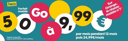 Forfait SOSH en promo