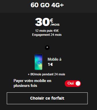 Forfait 60Go SFR