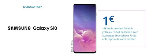 Samsung Galaxy S10 à 1€