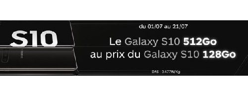 Promo Galaxy S10 Samsung Boulanger