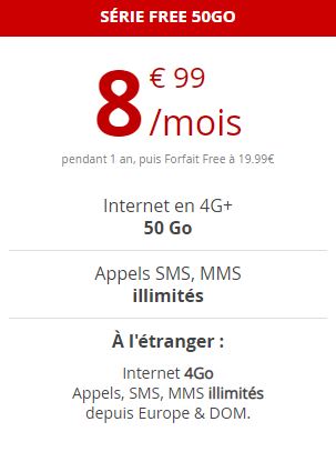 Forfait Free Mobile pas cher