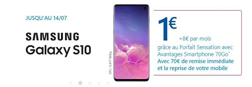 Bon plan Samsung Galaxy S10 Bouygues Telecom