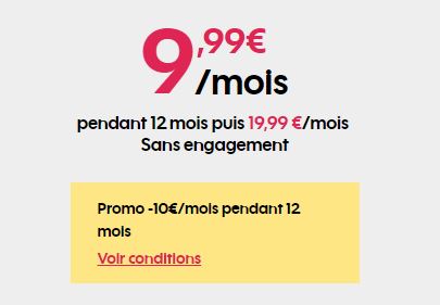 Forfait SOSH en promo