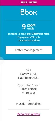 BBOX pas chère Bouygues Telecom