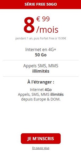 Forfait Free 50Go