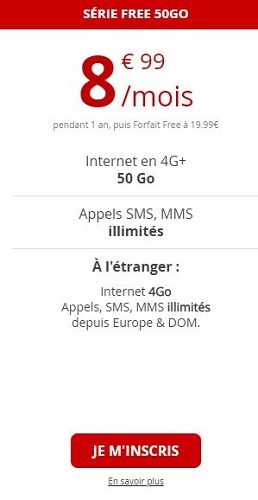 Forfait Série Free 50Go