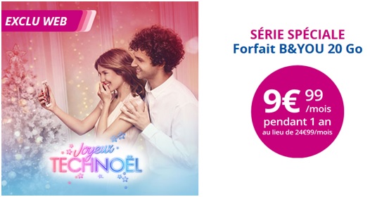 Alerte promo : La Série Spéciale B&YOU 20Go à 9.99 euros dispo jusqu'à lundi soir