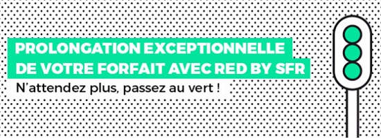 RED by SFR propose aux clients Virgin Mobile de prolonger leur forfait 24/24 20Go à 3.99 euros par mois