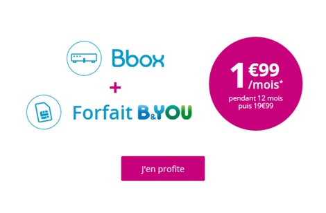 Box et mobile : Le bon plan Bouygues Telecom à 1.99 euros par mois