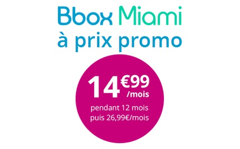 Bouygues Telecom : La Bbox Miami à prix promo jusqu'à dimanche