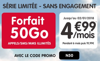 Noël : NRJ Mobile lance une Série Limitée 50Go à 4.99 euros