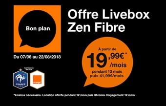Fibre : L'offre Livebox Zen en promo chez Orange