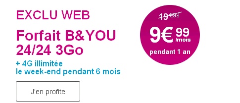 Zoom spécial Noël : Le forfait 24/24 3Go à 9.99€ par mois chez Bouygues Telecom !