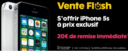 Dernières heures pour saisir la vente flash iPhone 5s chez SOSH