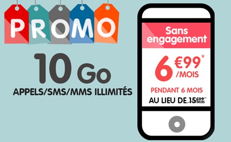 Le forfait 10Go à 6.99 euros à saisir rapidement chez NRJ Mobile !