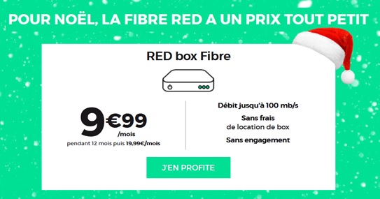 Noël : La Fibre RED à prix mini