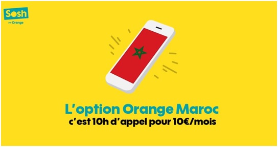 Nouvelle option Maroc chez l'opérateur SOSH by Orange
