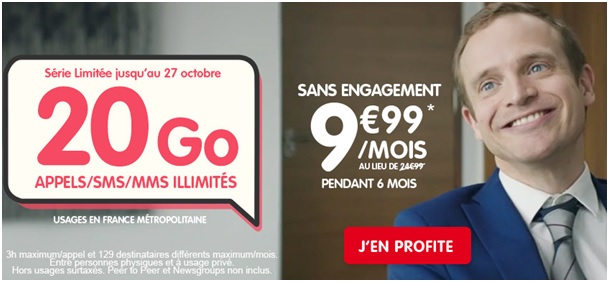 Bon plan de dernière minute : La Série Limitée NRJ Mobile 20Go à 9.99 euros s'arrête demain ... 