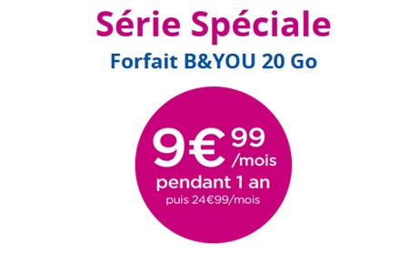 Dernière semaine pour profiter de la Série Spéciale B&YOU 20Go