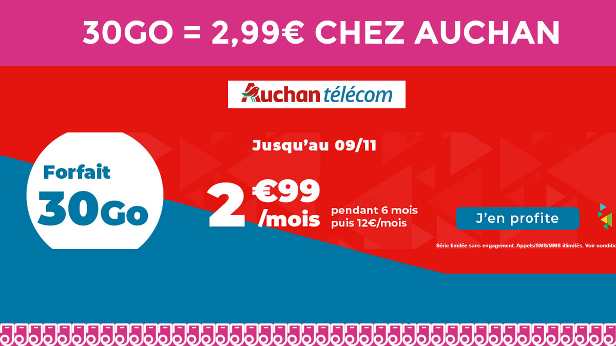30Go à moins de 3€ ça vous dit pour votre forfait mobile ?