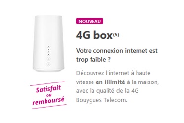 Du nouveau pour la 4G Box de Bouygues Telecom
