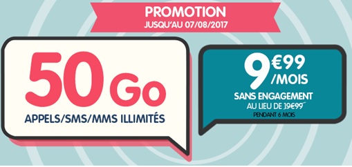 Promotion : Le forfait NRJ Mobile 50Go à 9.99 euros sans engagement chez NRJ Mobile
