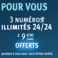 Bouygues Telecom offre l'option 3 numéros illimités pendant 6 mois