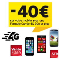 40€ de remise sur une sélection de Smartphones avec un forfait 4G chez SFR !