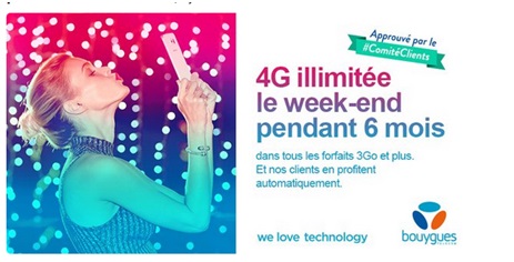 Surfez en illimité tous les Week-ends dès 2016 chez Bouygues Telecom !