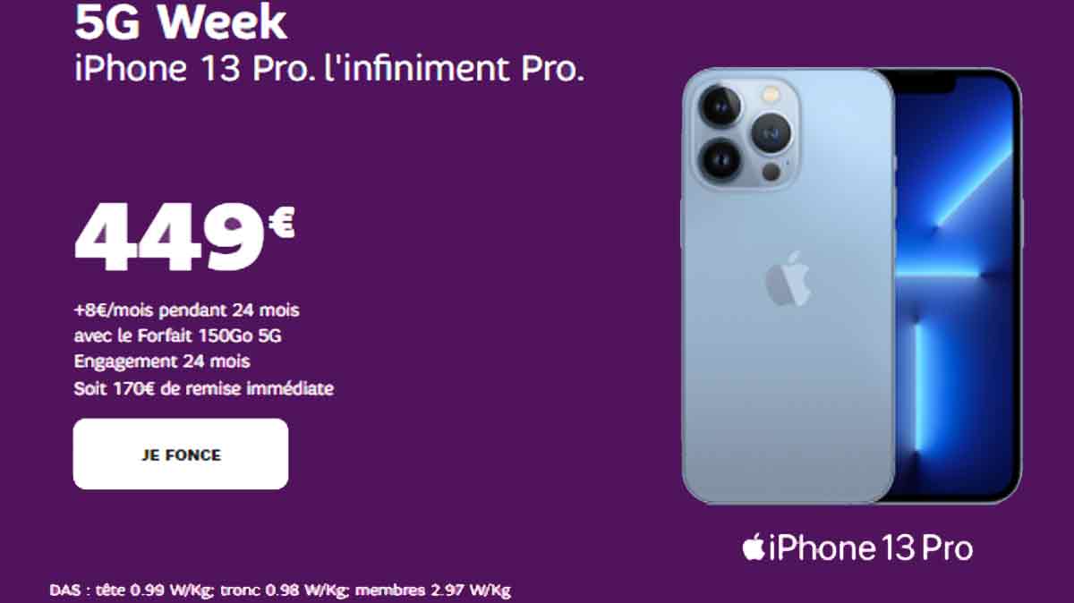 5G Week : L'iPhone 13 Pro à prix incroyable avec cette offre spéciale