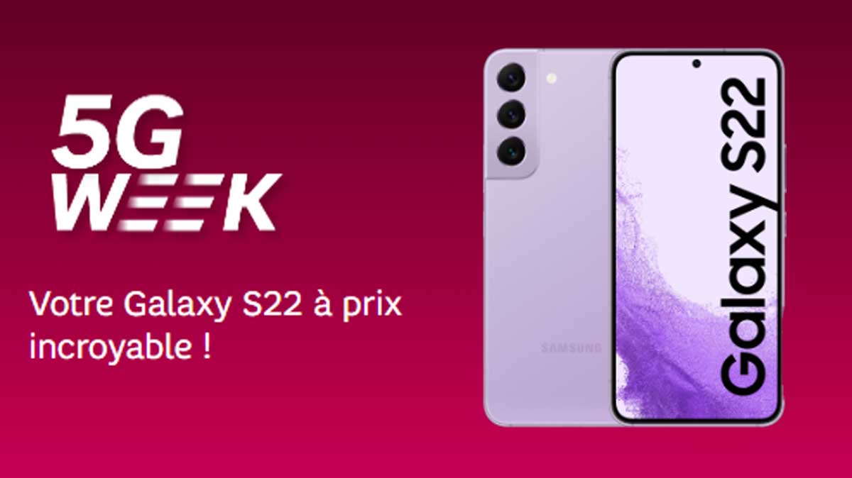 5G Week de SFR : le Samsung Galaxy S22 à prix exceptionnel !