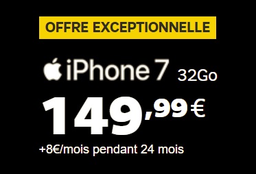 Offre exceptionnelle pour l'achat d'un iPhone 7 avec le nouveau forfait Power 50Go 