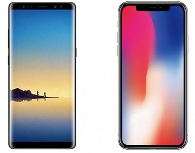Samsung Galaxy Note 8 vs iPhone X : Lequel choisir ?