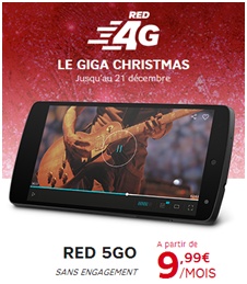 Le Giga Christmas de SFR : 2 forfaits illimités à prix complètement givrés !