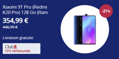 Xiaomi 9T Pro Rakuten french days