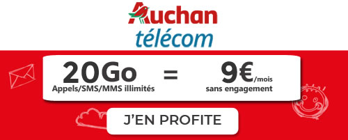 Auchan Telecom 20Go à 9? 