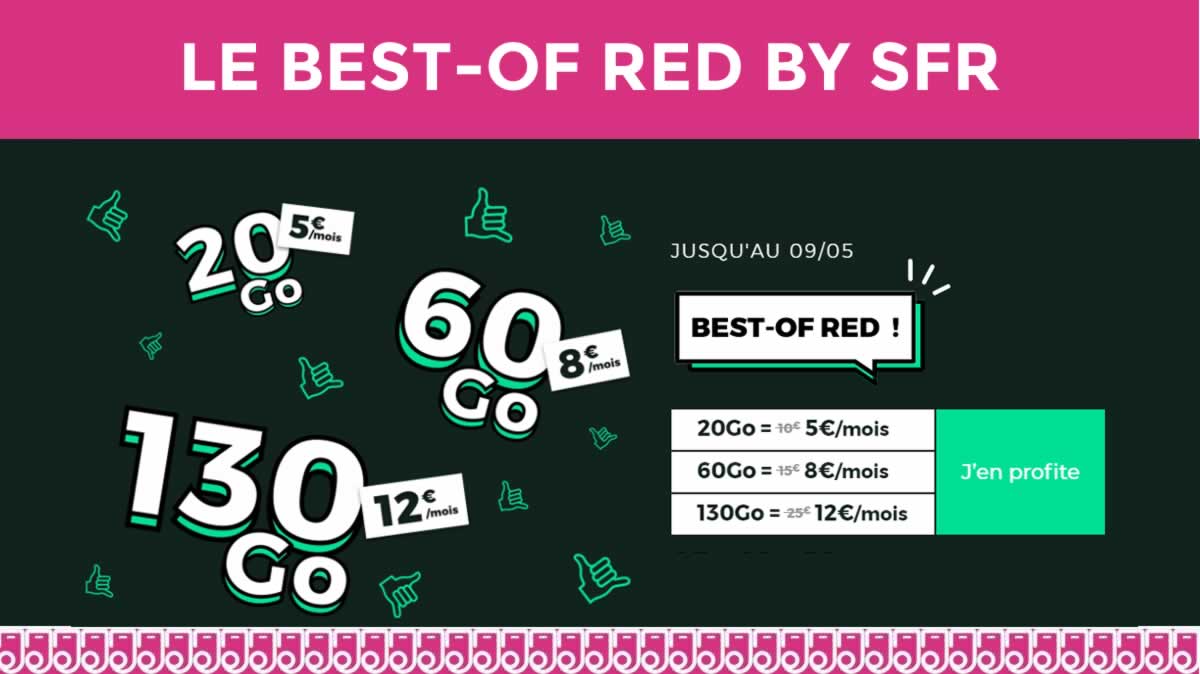 BEST-OF RED : Des promos géantes voient le jour chez RED ce jeudi  !