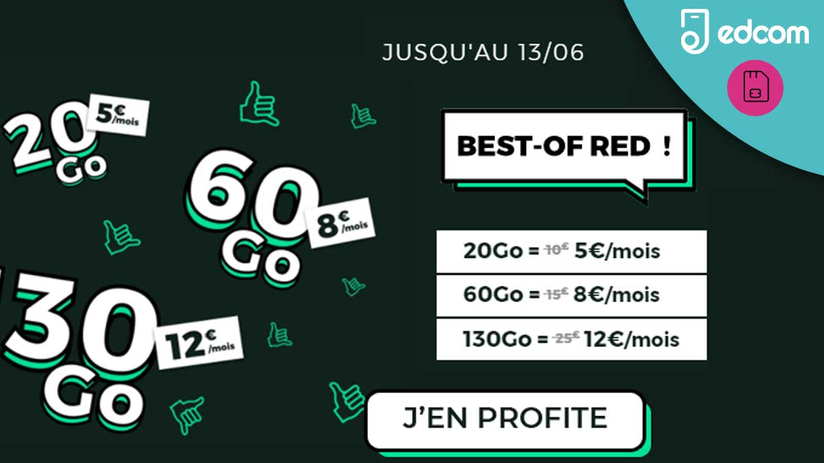 BEST-OF RED : l'opérateur RED by SFR casse ses prix !