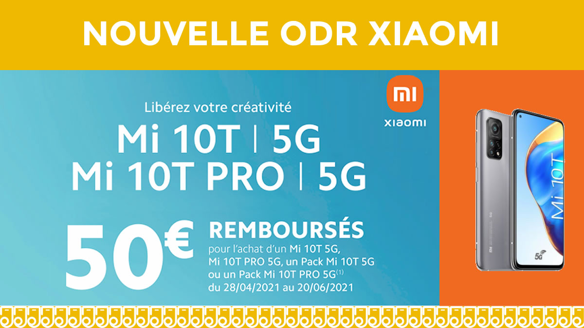 BONS PLANS XIAOMI : 2 X 50€ de remise sur les Mi 10T et Mi 10T Pro 5G