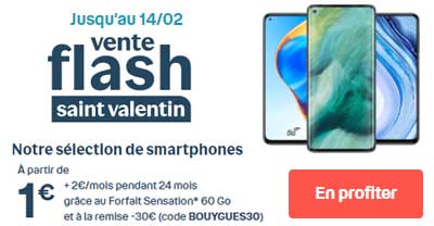 Smartphones promos Saint Valentin 